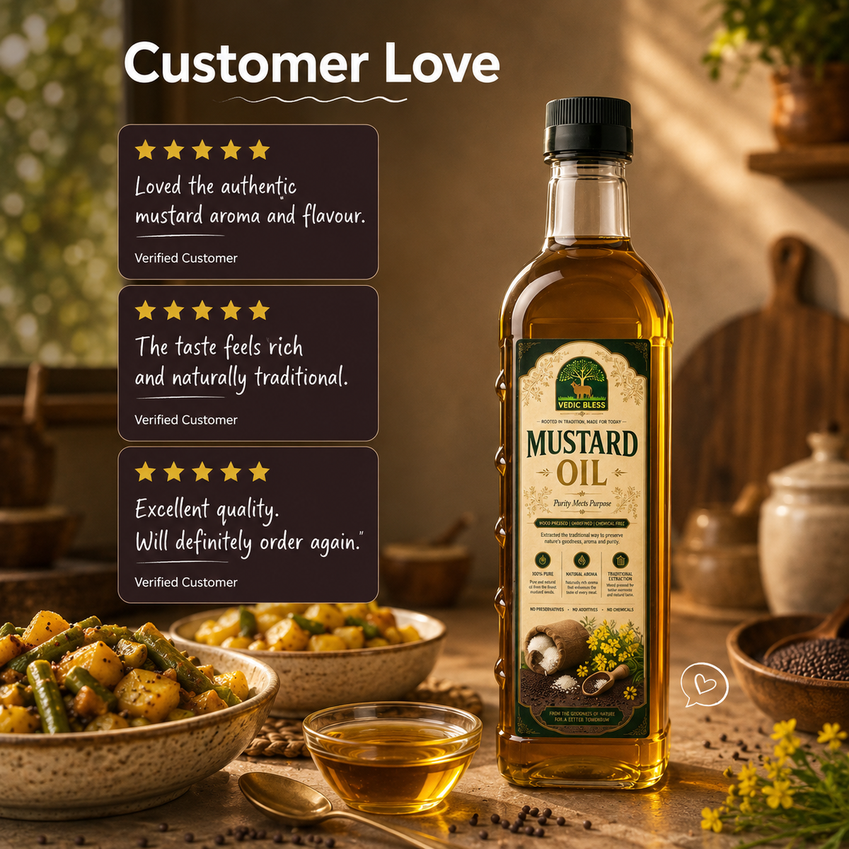 Wood Pressed Mustard Oil